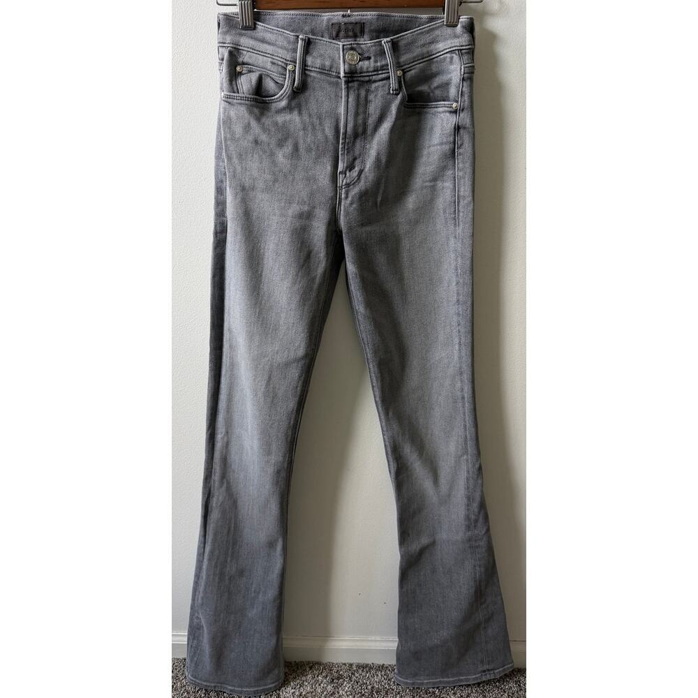 Mother Jeans The Runaway Flare in Gray Daytona Nights size 25